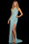 Sherri Hill - 52368 Beaded Halter Fitted Long Dress In Blue