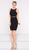 Colors Dress - G772S Sleeveless Halter Matter Jersey Sheath Dress in Black