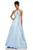 Sherri Hill - 52583 Sleeveless Halter Neck Taffeta A-line Dress In Blue