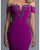 Saboroma - 4135 Illusion Off Shoulder Vine Beaded Mermaid Gown In Pink and Purple