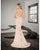 Saboroma - 4297 Swirl Embroidery Appliqued Illusion Mermaid Gown In Pink
