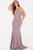 59887 Fitted Halter Evening Dress