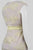 Sangria - DBLU929 Embroidered V-neck Sheath Dress in Neutral and Yellow