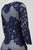 Sangria - SBBU366 Floral Lace Jewel Sheath Dress in Blue