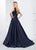 Montage by Mon Cheri - 218921 Bateau Neck Mikado Ballgown in Blue