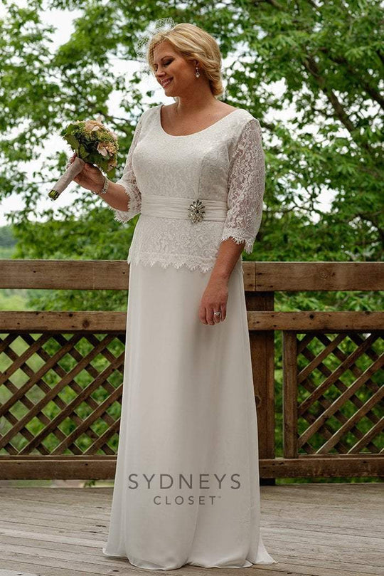 SC5061 Plus Size Dress in Diamond White