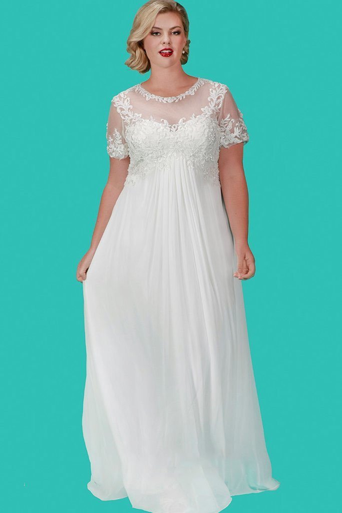 Embroidered Lace Long Dress SC5206