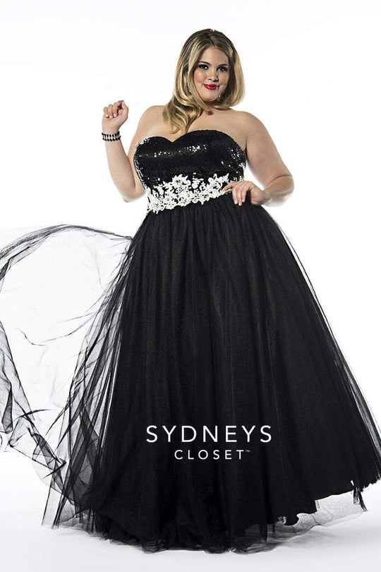 SC6003 Plus Size Dress in Onyx