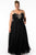 Sydney's Closet - Sweetheart Neckline with Spaghetti Straps A-line Dress SC7071 in Black