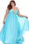 Sydney's Closet - Sweetheart Neckline with Spaghetti Straps A-line Dress SC7071 in Blue