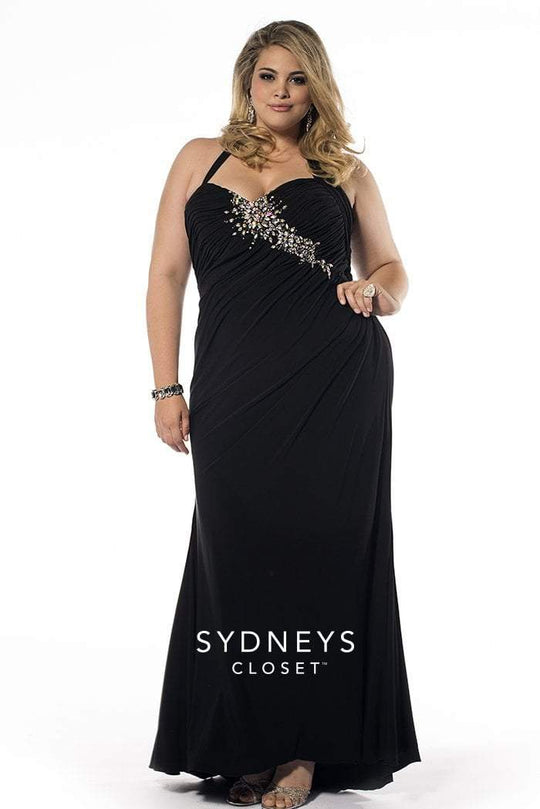 SC7084 Plus Size Dress in Evening Black