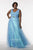 SC7154 Plus Size Dress in Blue Mist
