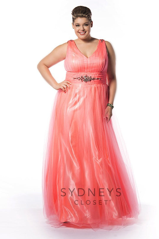 SC7154 Plus Size Dress in Pink Lemonade