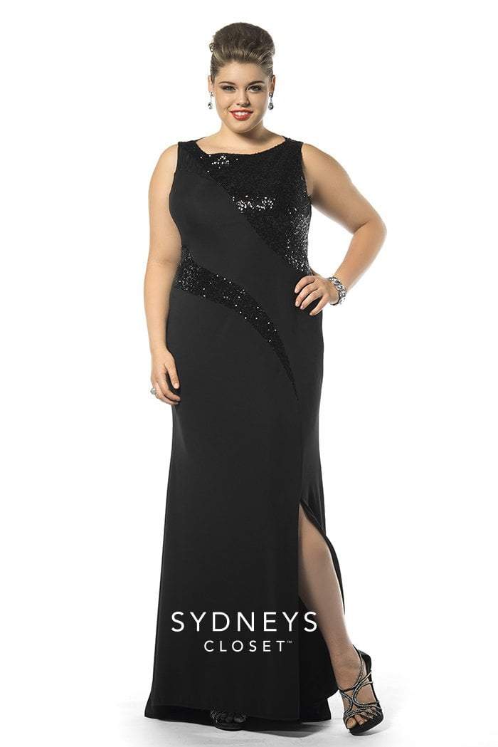 SC7157 Plus Size Dress in Black/Black