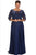 Bead Embellished Bateau Neck Chiffon A-Line Dress SC4098