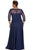 Bead Embellished Bateau Neck Chiffon A-Line Dress SC4098
