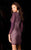 Scala - 47693 V-Neck Beaded Embellished Short Dress in Purple