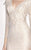 Scala - 47693 V-Neck Beaded Embellished Short Dress in White