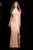 48564 Open Back Sequin Prom Dress with Side Slit