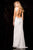 48564 Open Back Sequin Prom Dress with Side Slit