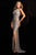 48694 High Neck Sequins Prom Dress with Long Train