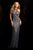 SCALA - 48696 Illusion Neckline Sequin Prom Dress in Blue