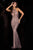 SCALA - 48696 Illusion Neckline Sequin Prom Dress in Gray