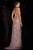 SCALA - 48696 Illusion Neckline Sequin Prom Dress in Gray
