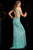 SCALA - 48696 Illusion Neckline Sequin Prom Dress  in Blue