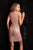 48708 Illusion Neckline Beaded Cocktail Dress