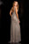 SCALA - Low Scoop Back Prom Dress 48724 in Silver