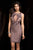 Scala - 48753 Intricate Illusions Beaded Cocktail Dress in Purple