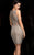 Scala - 48753 Intricate Illusions Beaded Cocktail Dress in Gray