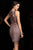 Scala - 48753 Intricate Illusions Beaded Cocktail Dress in Purple