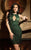 Scala - 48753 Intricate Illusions Beaded Cocktail Dress in Green