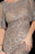 Scala - 48762ML Beaded and Sequined Cocktail Dress in Silver