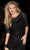 Scala - 48762ML Beaded and Sequined Cocktail Dress in Black