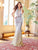 Clarisse - 3585 Sequined Halter Ombre Sheath Dress in Silver