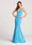 Ellie Wilde - EW118096 Sleeveless Plunging Sequined Mermaid Gown In Blue