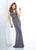 Social Occasions by Mon Cheri - 118887 Beaded Illusion Tulle Gown In Gray