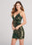 Ellie Wilde - EW21839S Sparkly Allover Sequin Sheath Cocktail Dress In Green and Gold