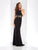 Clarisse - 3495 Sleeveless Beaded Halter Sheath Dress in Black