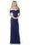 Sherri Hill - 51556 Beaded Lace Off-Shoulder A-Line Dress In Blue