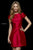 Sherri Hill - 52182 Cap Sleeve Satin A-Line Short Dress In Red