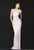 Sherri Hill - 50380 Embellished Halter Sheath Dress With Strappy Back In Pink and Silver