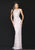 Sherri Hill - 50380 Embellished Halter Sheath Dress With Strappy Back In Pink and Silver