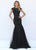 Sherri Hill - 50516 Illusion Neckline Cap Sleeve Beaded Mermaid Dress In Black