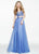 Sherri Hill - 50800 Two-Piece Glitter Bodice A Line Dress In Blue
