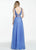 Sherri Hill - 50800 Two-Piece Glitter Bodice A Line Dress In Blue