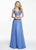 Sherri Hill - 50800 Two-Piece Glitter Bodice A Line Dress In Blue